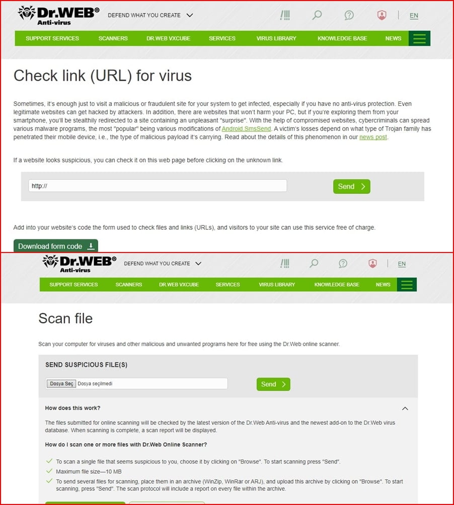 2020'nin En İyi 9 Ücretsiz Online Dosya ve URL Virüs Tarayıcısı 4 | Kemal Acar